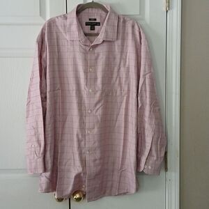 Pronto Uomo  Non Iron Classic Fit  button down shirt   Sz 18.5   34/35  NWOT